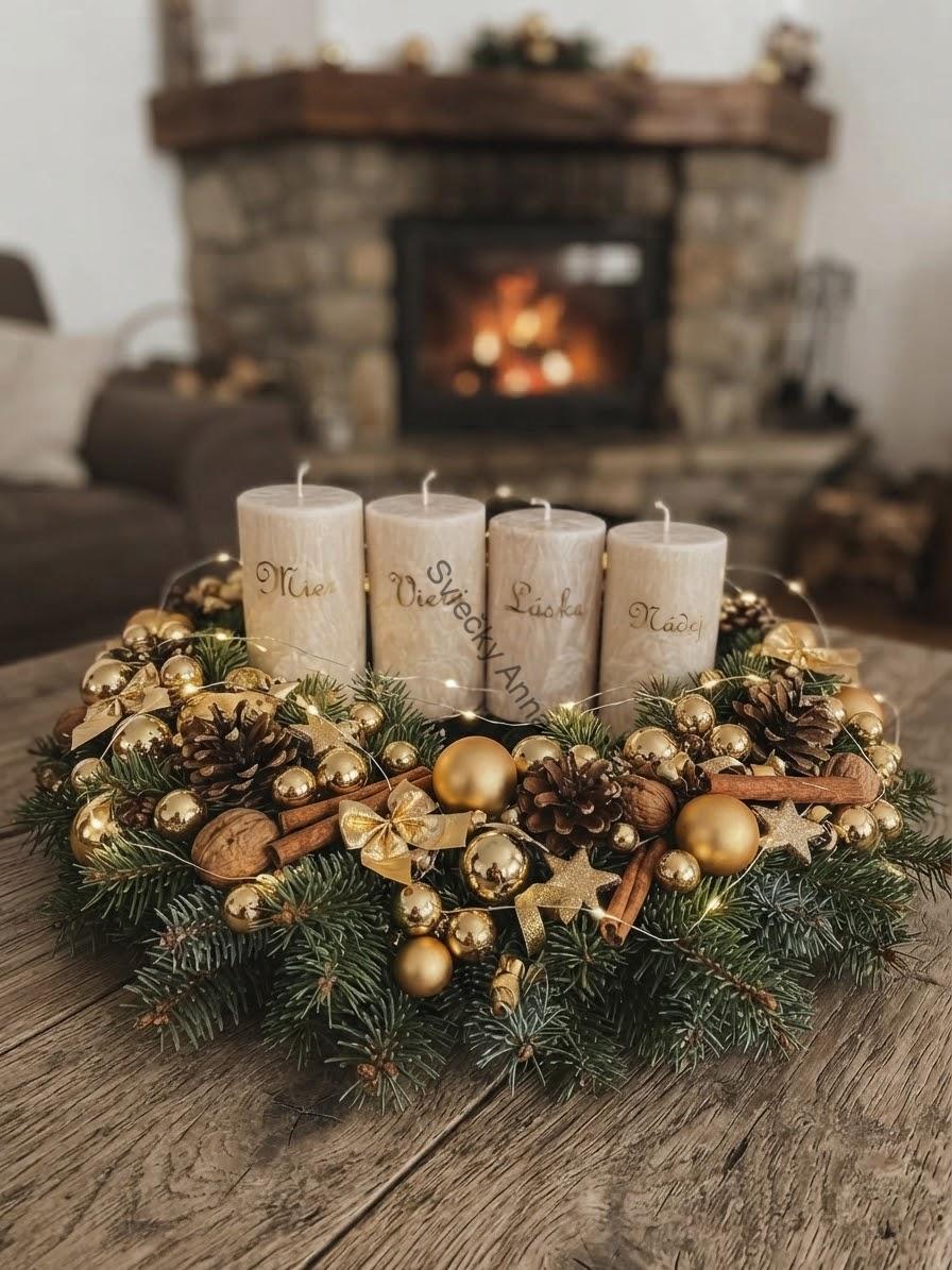 Set adventných sviečok 4