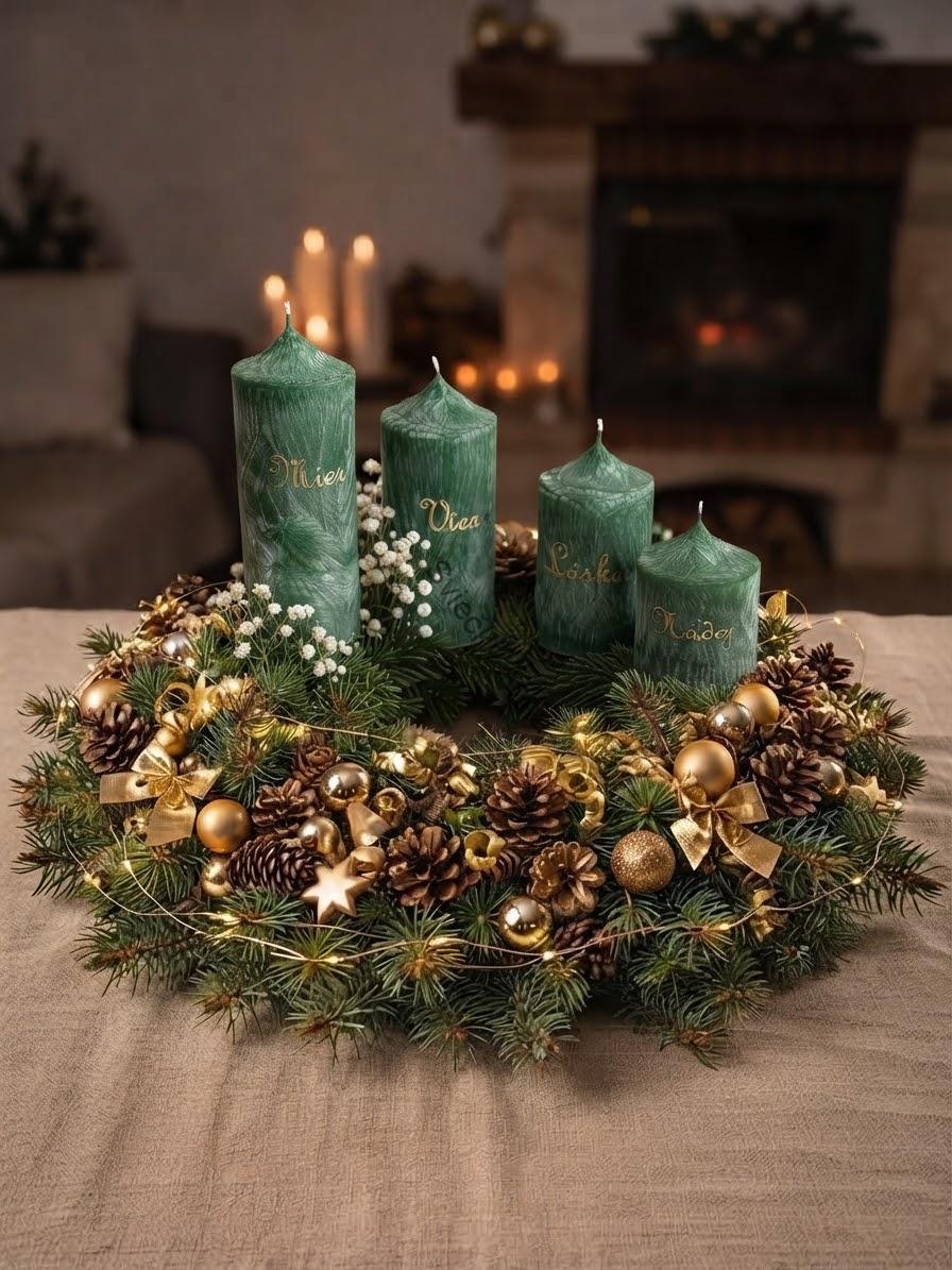 Set adventných sviečok 5