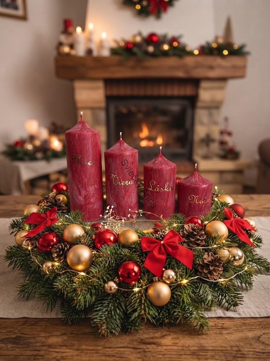 Set adventných sviečok 6